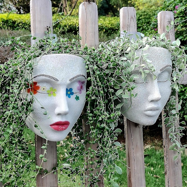 Ansiktsblomkruka Väggmonterad Blomkruka Hemträdgård Väggdekorationer 3
