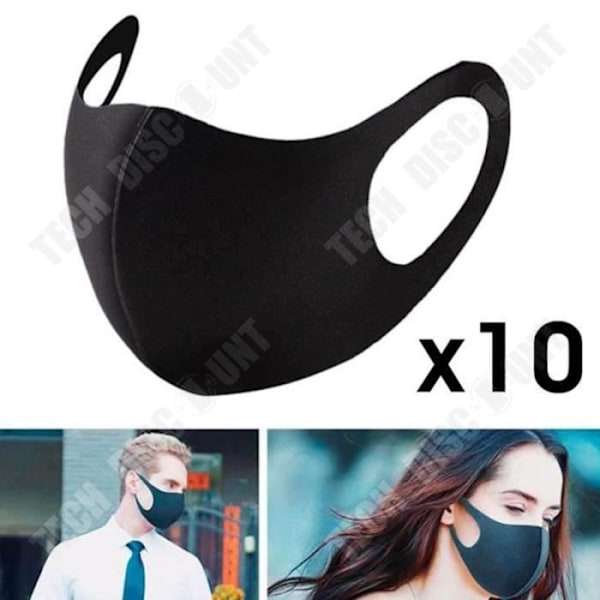 TD® 10-pack Ansiktsmasker i Ice Silk för Utomhusbruk, Återanvändbara, Tvättbara, Stilrena, Unisex