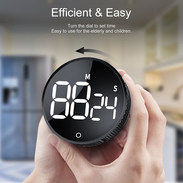 Kökstimer stor LED magnetisk digital nedräkning, nedräkningstimer, enkel visuell timer