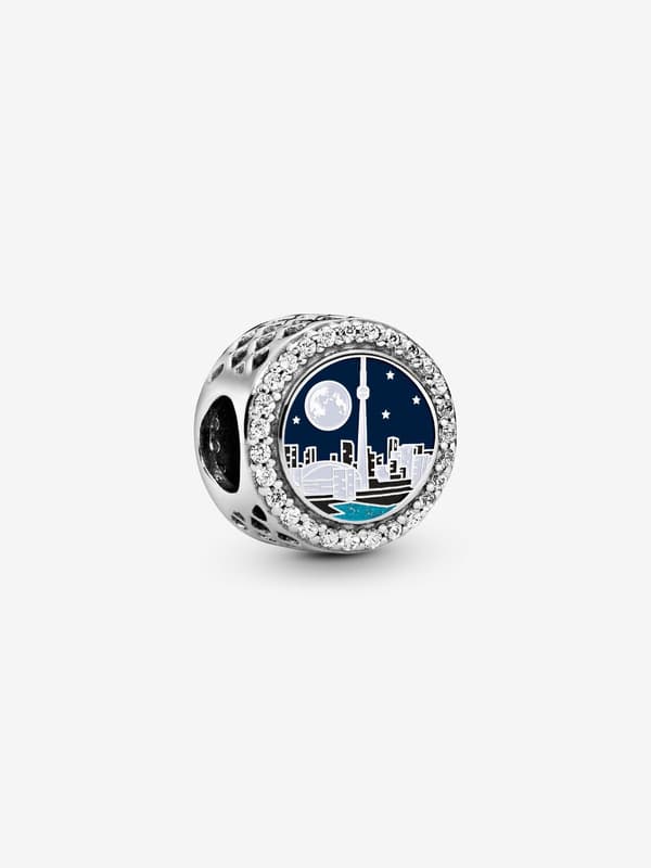 - Vancouver Night Skyline Charm - Sterling silver