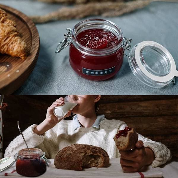 12 delar gummitätningsringar för glasburkar, lufttäta silikonbytespackningar, läckagesäkra silikontätningsringar för konserveringsburkar, elastiska och