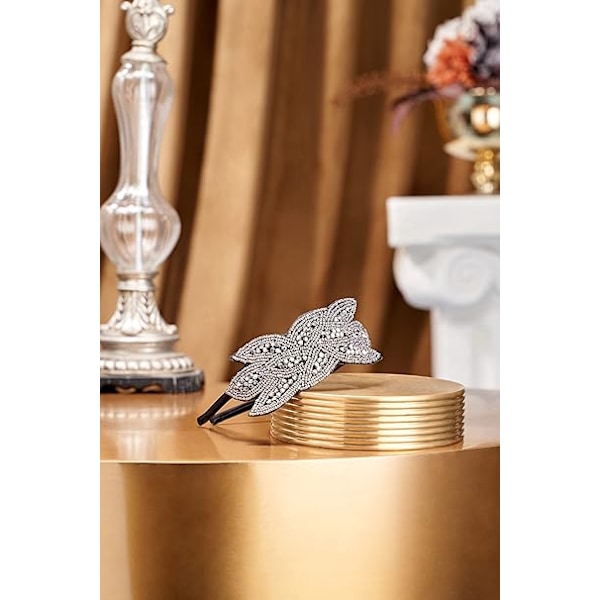 1920-luvun päähine, vintage 1920-luvun panta, kristalliotsapanta, flapper-päähine kristalleilla, Great Gatsby -asusteet, 1920-luvun juhlavaatteet
