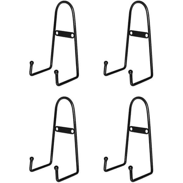 4-pack väggmonterade displayställ, medium väggstafflihållare tallrikshängare vertikalt tallriksställ H