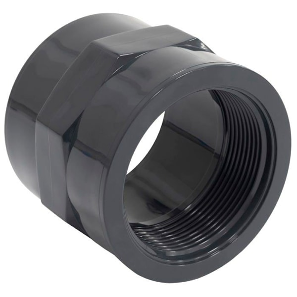 C63282 - Sekoitusnippa/holkki, naaraspuolinen kierre liimattava Ø63mm-naaraspuolinen ruuvi 2'' - putken paineliitäntä 10 bar