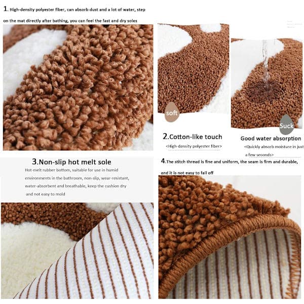 Baderomsmatte absorberende sklisikre matter for bad, sko
