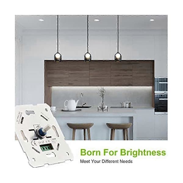 LED-dimmer, innfelt dimmer for dimbar LED og halogen, 5-300 W dimmer LED, Ph