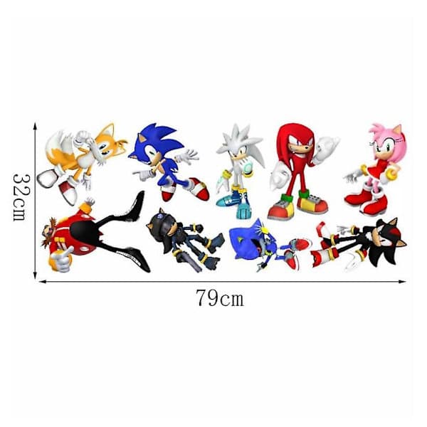 Sonic the Hedgehog -seinätarra lastenhuoneeseen