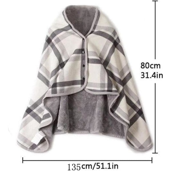 Lady Multifunktionell Dubbelskiktad Tartan Plaid Filt, Halsduk Sjal Bärbar Filt Mjuk Sjal, Stor Varm Mjuk Sjal Wrap, Filt Vinter Varm Brown