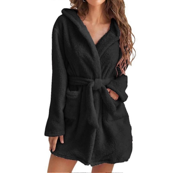 Dame Håndkle Morgenkåpe Med 2 Lommer Pustende Komfortabel Jumpsuit For Kvinner Jente Dame p20241126434 s20241224427 Black 3XL