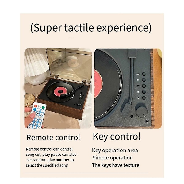 Retro CD-soitin Ladattava Tuki CD BT USB 3,5 mm AUX Kannettava CD-soitin Bluetooth-yhteensopiva 5.0 Wood Grain White
