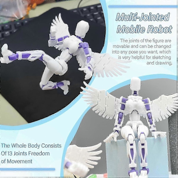 T13 Multi-leddet Actionfigurer, Titan 13 Actionfigur Purple White