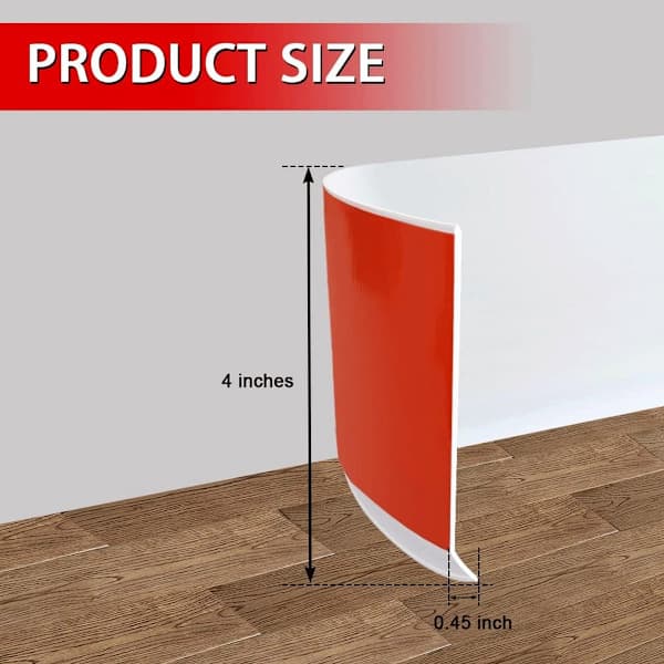 Sokkel - Brystpanel - 10 cm * 2 m - Selvklæbende - Hvid