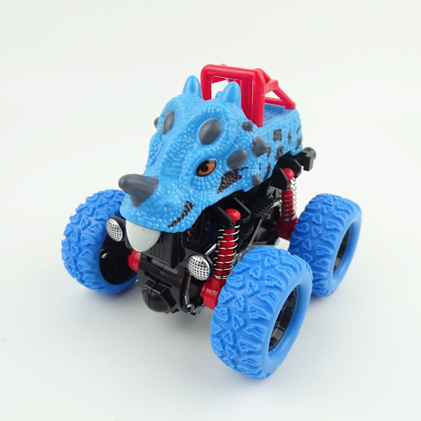4-pakkaus Dinosaur Monster Truck -autoleluja lapsille 2 3 4 vuotta Pojalle Lahja, Vedä Takaisin Kitka Inertia Ajoneuvo Lahja lapsille