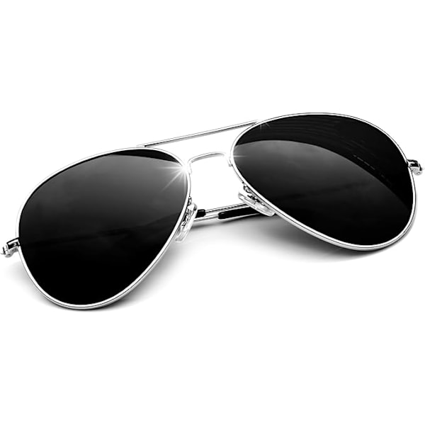 Klassiska Stora Aviator Solglasögon Män Polariserade, Lätta Metallbågar Retro, Solglasögon Kvinnor