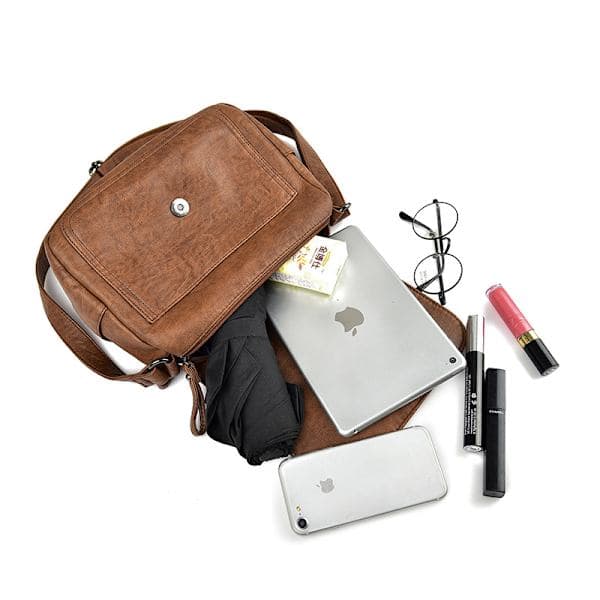 Temperament Blød Læder Populær Retro Crossbody Mode Taske