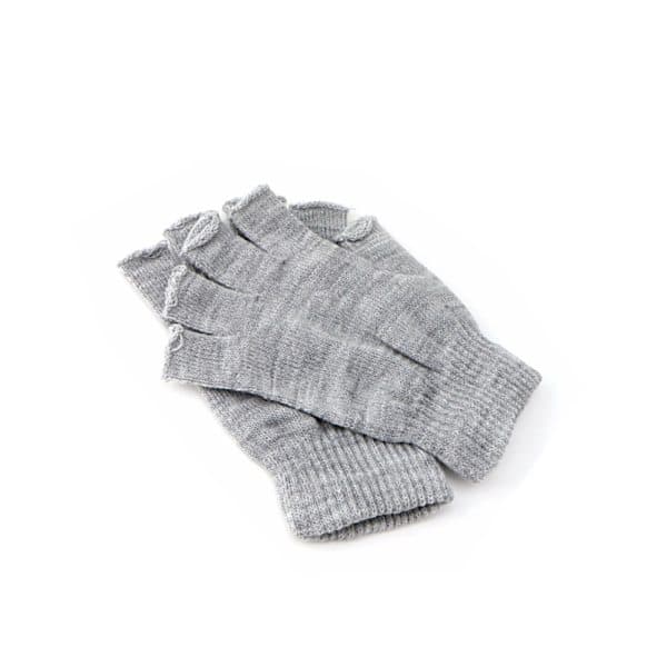Fyrkantiga vantar, korta & fingerlösa - Ljusgrå Ljusgrå one size gray