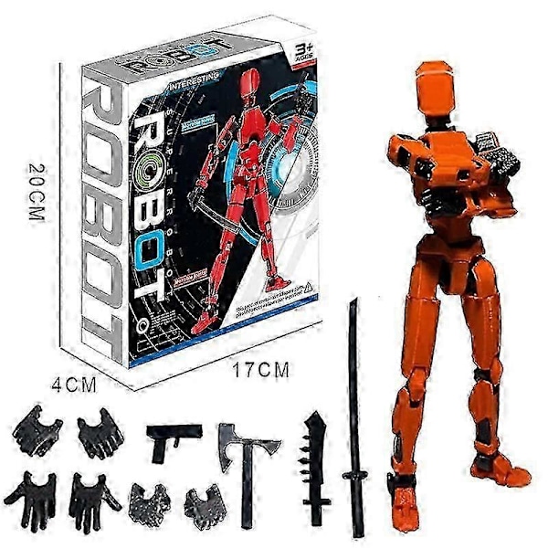 T13 Multi-leddet Actionfigurer, Titan 13 Actionfigur Orange