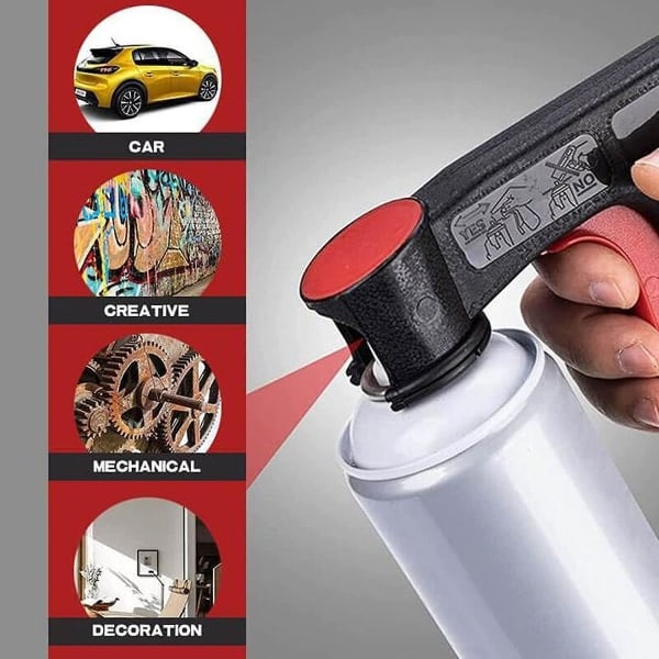 Standard Pistolgrepp för Aerosolsprayburkar Hållare Färgburkar Hållare Aerosolsprayburkar Pistoler Pistolgrepp Utlösare Plastspray Bärbar Färg Han