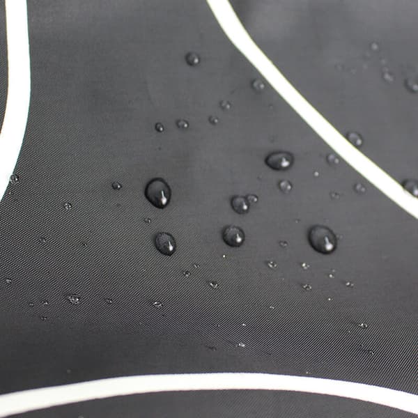(Svart, 180 x 180 cm) Dusjforheng, vaskbart, vanntett stoffdusjforheng, maskinvaskbart, polyester med 12 ringer