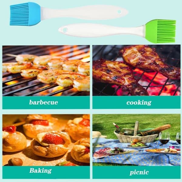 Silikonebørste, Grillbørste, Bagebørste, til Grill, Kager, Bagning, Oliering