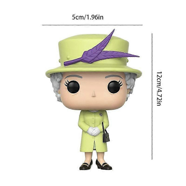 Drottning Elizabeth II Docka Harts Ornament 2022 Drottningen av England Minnesprydnad Kollektion Med Hennes Majestät Drottningen