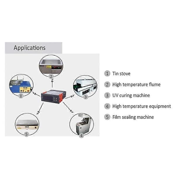 Digital temperaturregulator -99-400 grader PT100 M8 probe termoelement sensor indbygget termostat 220V strømafbryder
