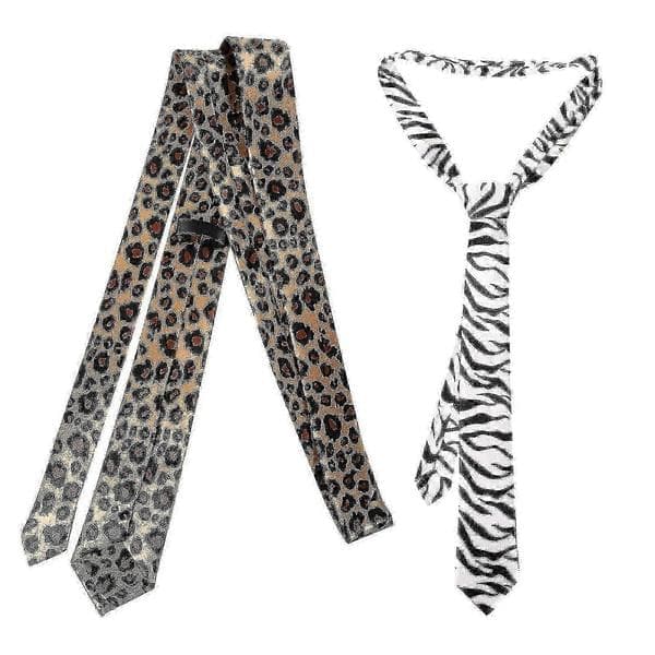 2-pak herrebinder med dyremønster Cool Gepard Leopard Zebra Slips-God