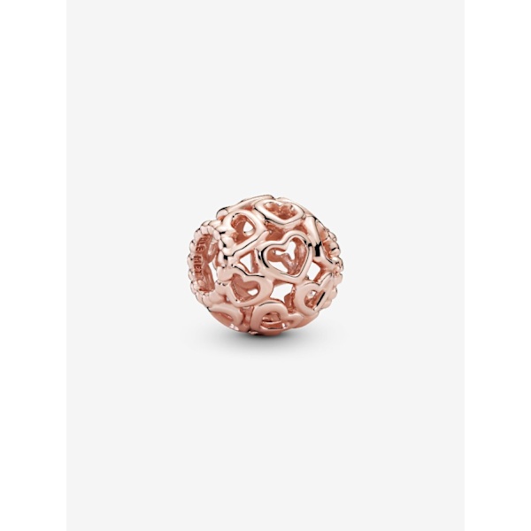 - Hjerter Overalt Charm - 14k rosaguld plating