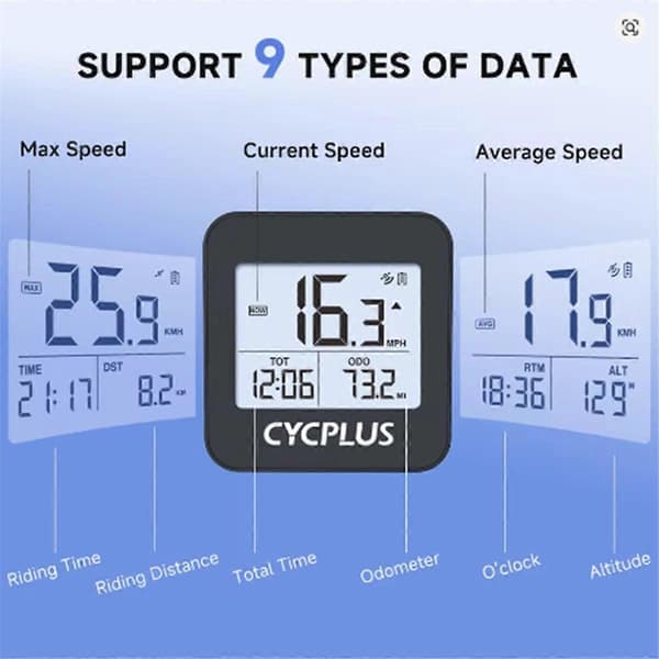 G1 Versjon GPS Sykkelcomputer Trådløs Stoppeklokke Vanntett