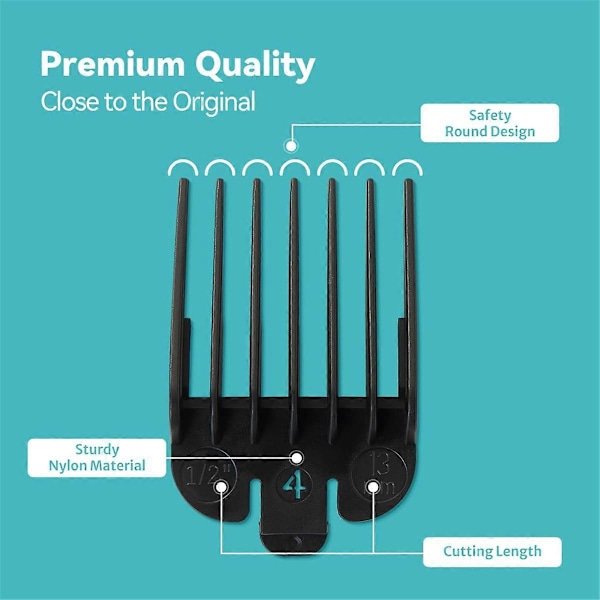 10 kpl Clipper Guards -setti useimmille Wahl-leikkureille ja liss FX870 -leikkurin ohjaimien vaihto - 1/16