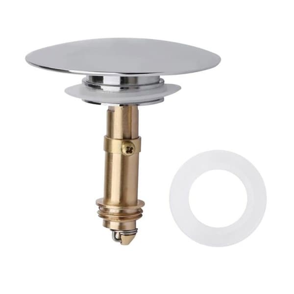 Pop-up vaskepropp - AIMOONSA - Klikk-klakk 38 mm - Massiv forkrommet messing - Sølv - Pakke med 3