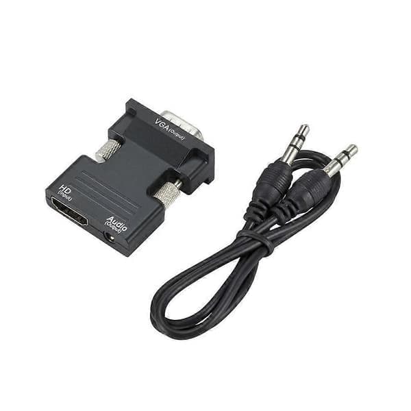 HDMI til VGA Konverter Adapterkabel HDMI INPUT til VGA OUTPUT til TV PC Skærm