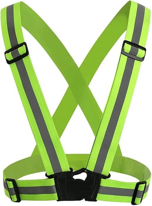 Justerbar säkerhetsväst med hög synlighet - Unisex fluorescerande grön väst