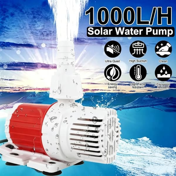 12V DC Mikrovandpumpe - 1000L/t, 5m løft, støjsvag til akvarium, dam, springvand