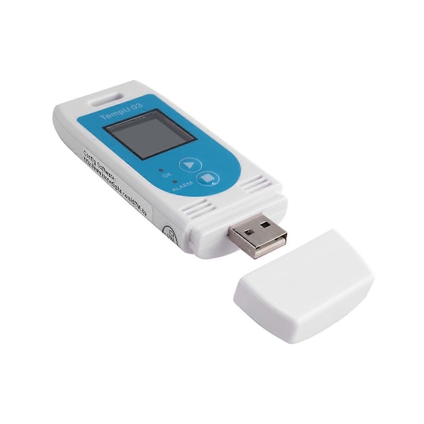 TempU 03 USB Temperatur- og fuktighetsdatalogg Reusable RH TEMP Datalogger Recorder Humiture Recordin