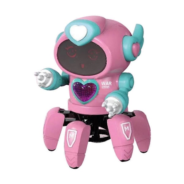 Elektronisk Robot Legetøj Syngende Musik Robot med Musikalske og Farverige Lys