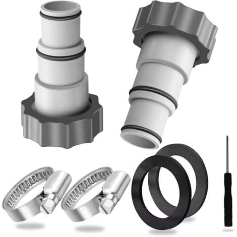Poolslangadapter 32 38, 2 stycken Intex Pooladapter 32 38, 38mm Pooladapter, Intex Poolslangkoppling, Poolpumpsslangadapter.