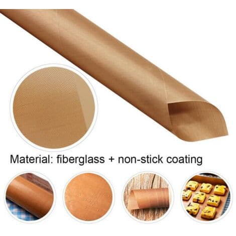 Ekstra stor permanent bakematte (sett med 4) for grilling og baking - 40x60 cm, kan klippes til - Tåler oppvaskmaskin