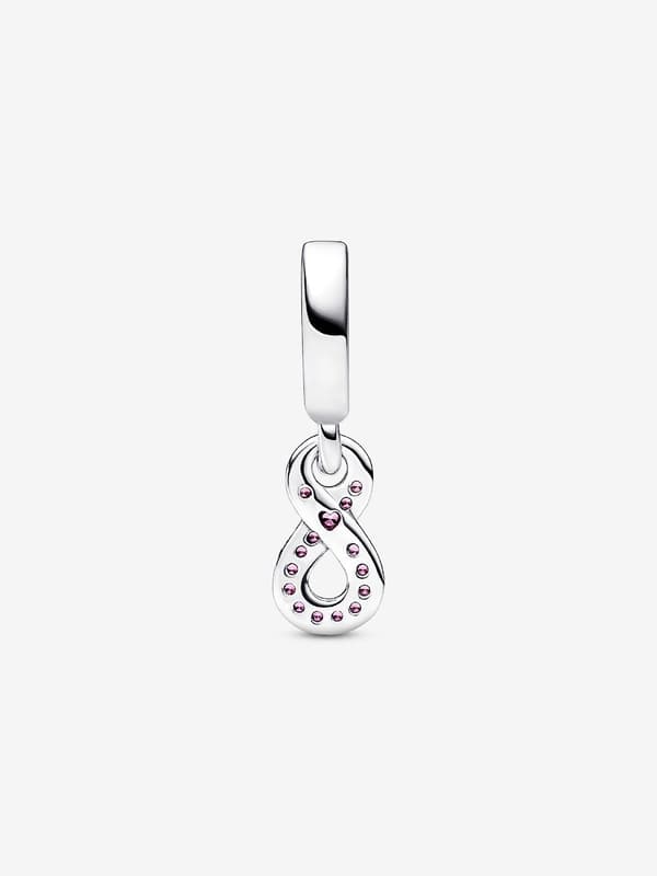 - Funklende Infinity Dangle Charm - Sterlingsølv