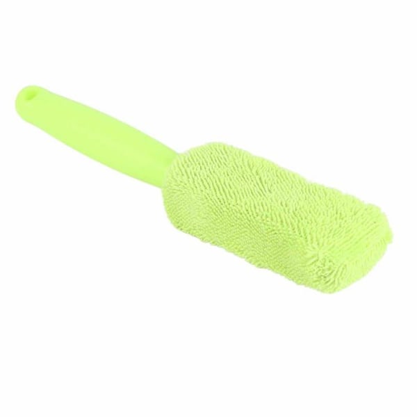 Vanteenharja, mikrokuituinen auton pyörän puhdistusharja pitkällä pehmeällä varrella (vihreä)