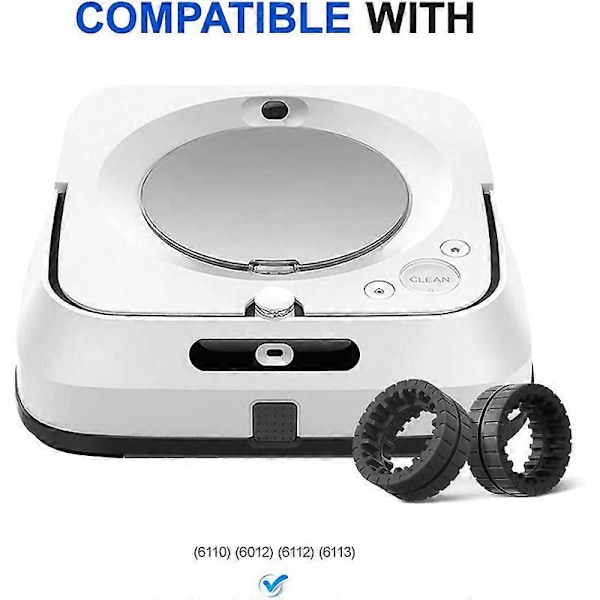 Skridsikre hjuldæk til Irobot Braava Jet M6 (6110) (6012) (6112) (6113) Ultimate Connected Robot Mop reservedele