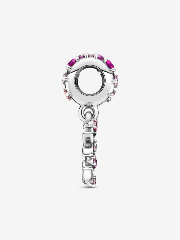 - Rosa Hjerte Familjetre Dingle Charm - Sterling sølv