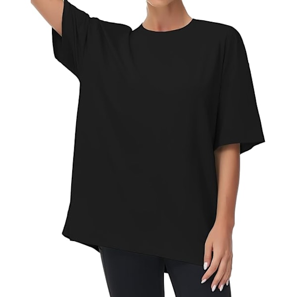 Dame Casual Oversized T-shirts Sommer Rund Hals Kortærmet Træning Basic Tee Toppe