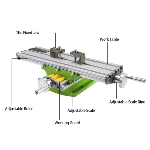 BG-6330 Beltskivebord - Kryssglider arbeidsbord, justerbart XY multifunksjonelt arbeidsbord for fresemaskin