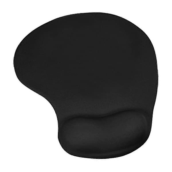 Lilla silikongel håndleddsstøtte musematte for bærbar PC stasjonær datamaskin svart black