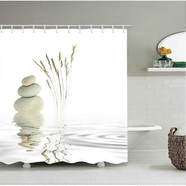 Duschdraperi 120 x 180 cm digitaltryck modern design vattentät tvättbar mögelresistent polyestertyg med krokar ingår