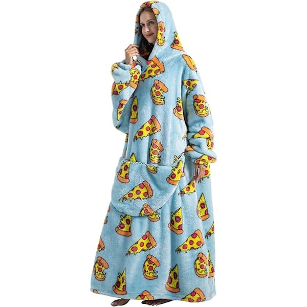 Ekstra Lang Oversized Blanket Hoodie, Voksen Kvinder Snuggle Fleece Bærbar Blanket, Fluffy Kæmpe Hættetrøje til Teenagere