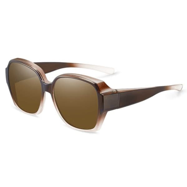 Polariserede solbriller over briller Brun Brun