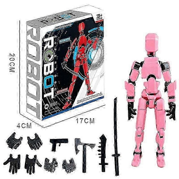 T13 Multi-leddet Actionfigurer, Titan 13 Actionfigur Pink