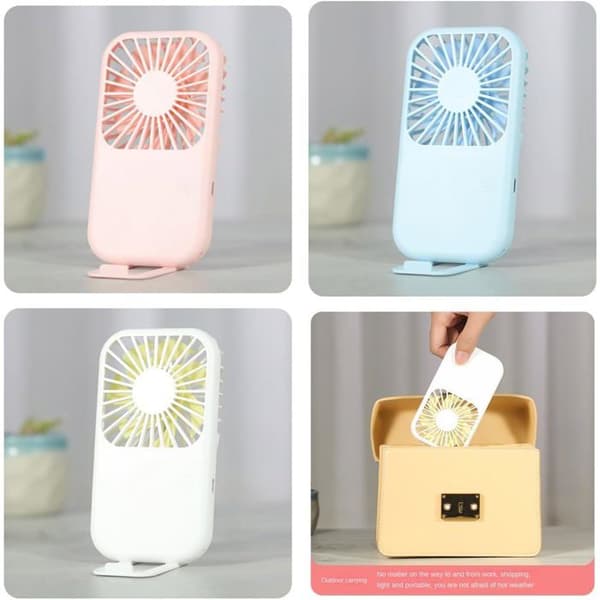 Genopladelig ultratynd mini bærbar ventilator til kvinder, mænd og børn, USB mini køler
